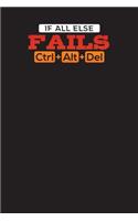 If All Else Fails Ctrl + Alt + Del: Usernames and Passwords Online Organizer - Password Logbook Journal - Password Address Book