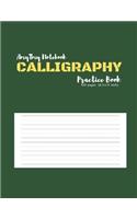 Calligraphy Practice Book - AmyTmy Notebook - 100 pages - 8.5 x 11 inch - Matte Cover