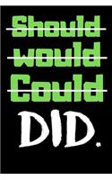Should Would Could DID in Green