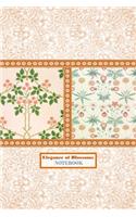 Elegance of Blossoms NOTEBOOK [ruled Notebook/Journal/Diary to write in, 60 sheets, Medium Size (A5) 6x9 inches]