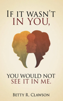 If It Wasn't in You, You Would Not See It in Me