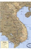 Current Map of Vietnam Journal: Take Notes, Write Down Memories in this 150 Page Lined Journal
