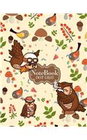 Notebook Dot-Grid: Cute Owl Cover: Notebook for Journaling, Doodling, Creative Writing, School Notes, and Capturing Ideas,120 Dot-Grid Pages, 8.5 X 11