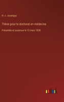 Thèse pour le doctorat en médecine