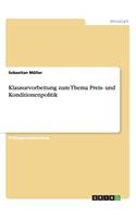 Klausurvorbeitung zum Thema Preis- und Konditionenpolitik