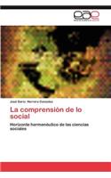 Comprension de Lo Social