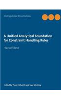 Unified Analytical Foundation for Constraint Handling Rules