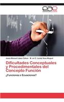 Dificultades Conceptuales y Procedimentales del Concepto Funcion