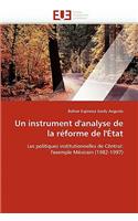 Un Instrument d''analyse de la R?forme de l''?tat