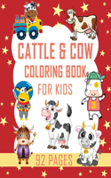 Cattle & Cow Coloring Book For Kids