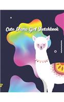 Cute Llama Girl Sketchbook