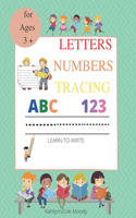 Letters Numbers Tracing (Uppercase A-Z & Lowercase a-z & Numbers 1-20) Shapes & Colors