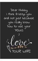 Dear hubby, I think I'll keep you and not just because you really know how to use your penis Love your wife