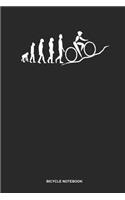 Bicycle Notebook: Blank Log Book For Biker: Mountain Bike Journal Darwinism Evolution Gift