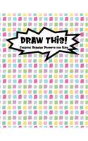 Draw This!: 100 Drawing Prompts for Kids - Rainbow Tiles - Version 2