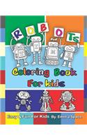Robots Cartoon Coloring Book