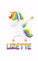 Lizette: Lizette 6x9 Journal Notebook Dabbing Unicorn Rainbow