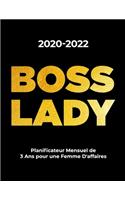 2020-2022 BOSS LADY Planificateur Mensuel de 3 Ans pour une Femme D' affaires