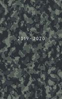 2019 - 2020: Weekly Planner Starting May 2019 - Dec 2020 8.5 x 11 Dated Agenda Appointment Calendar Organizer Book Soft-Cover Camouflage Pattern