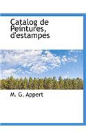 Catalog de Peintures, D'Estampes