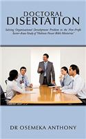Doctoral Disertation: Solving Organisational Development Problem in the Non-Profit Sector-Acase Study of Holiness Power Bible Ministries