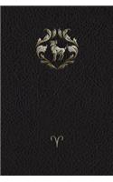 Monogram Aries Journal: Blank Diary Journal Log Notebook(70 Monogram Black 365 Lined)