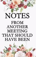 Notes From Another Meeting That Should Have Been An Email: Blank Lined Journal Coworker Notebook (Funny Office Journals): Blank Lined Journal 6x9 100 Page
