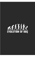 Evolution Of Bbq: Grill Bbq Grillen Dina5 Liniert Notizbuch Tagebuch Planer Notizblock Kladde Journal Strazze