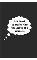 This book contains the thoughts of a genius.