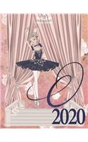 2020 Weekly Planner - Ballerina Princess Monogram Initial Letter 