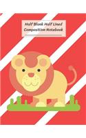 Half Blank Half Lined Composition Notebook