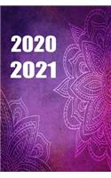 2020 / 2021: Mandala Kalender / Planer zum organisieren für das Jahr 2020 und 2021