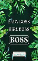Not Lady Boss, Not Girl Boss, Just Boss - Five Year Planner 2020-2024 - Monthly Diary: 60 Month Appointment Calendar, Business Planner and Schedule Organizer