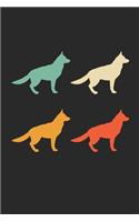 German Shepherd Notebook - Retro German Shepherd Journal - Vintage German Shepherd Diary