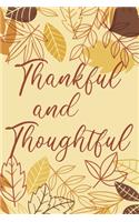 Thankful and Thoughtful Notebook