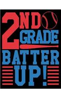 2nd Grade Batter Up Primary Composition Notebook For Boys Baseball