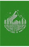 Adventure Is Waiting Journal Notebook - Blank Unlined Paper