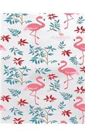 Notebook: Flamingo cover and Dot pages, Extra large (8.5 x 11) inches, 110 pages, notebooks and journals(1 Flamingo Notebook,)