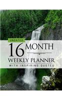 Undated 16 Month Weekly Planner: Personal Planner with Weekly Inspiring Quotes