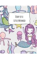 Diary of a Little Mermaid Composition Notebook for Girls: College- Ruled, Sea Shells Octopus Jellyfish Under the Sea Back to School Gift Journal for Women, High School Students, 120-Page, Blank, Lined. 7.44