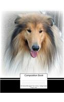 Composition Book 200 sheets/400 pages/7.44 x 9.69 in. College Ruled/ Rough Collie