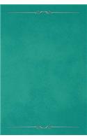 Persian Green 101 - Blank Notebook with Bars & Scrolls Borders: Soft Cover, 6 x 9 Journal, 101 Pages