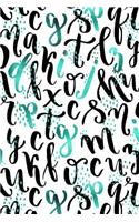 Journal Notebook Sparkly Letters Pattern 11