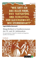 Bürgerlichkeit in Familienromanen des 19. und 20. Jahrhunderts: Ein textanalytischer Vergleich im Hinblick auf bürgerliche Spezifika und Indikatoren