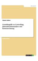 Grundbegriffe zu Controlling, Jahresabschlussanalyse und Kostenrechnung: (German)