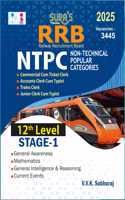 SURA`S RRB NTPC (Non-Technical Popular Categories) 12th Level Stage-1 Exam Book Guide in English Medium, 2025