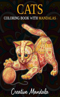 Cats Coloring Book with Mandala