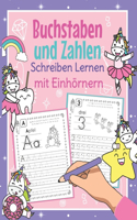 Buchstaben und Zahlen Schreiben Lernen mit Einhörnern