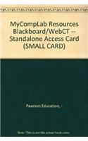 MyCompLab Resources Blackboard/WebCT -- Standalone Access Card (SMALL CARD)