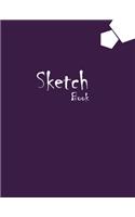 Sketchbook Large 8 x 10 Premium, Uncoated (75 gsm) Paper, Purple Cover